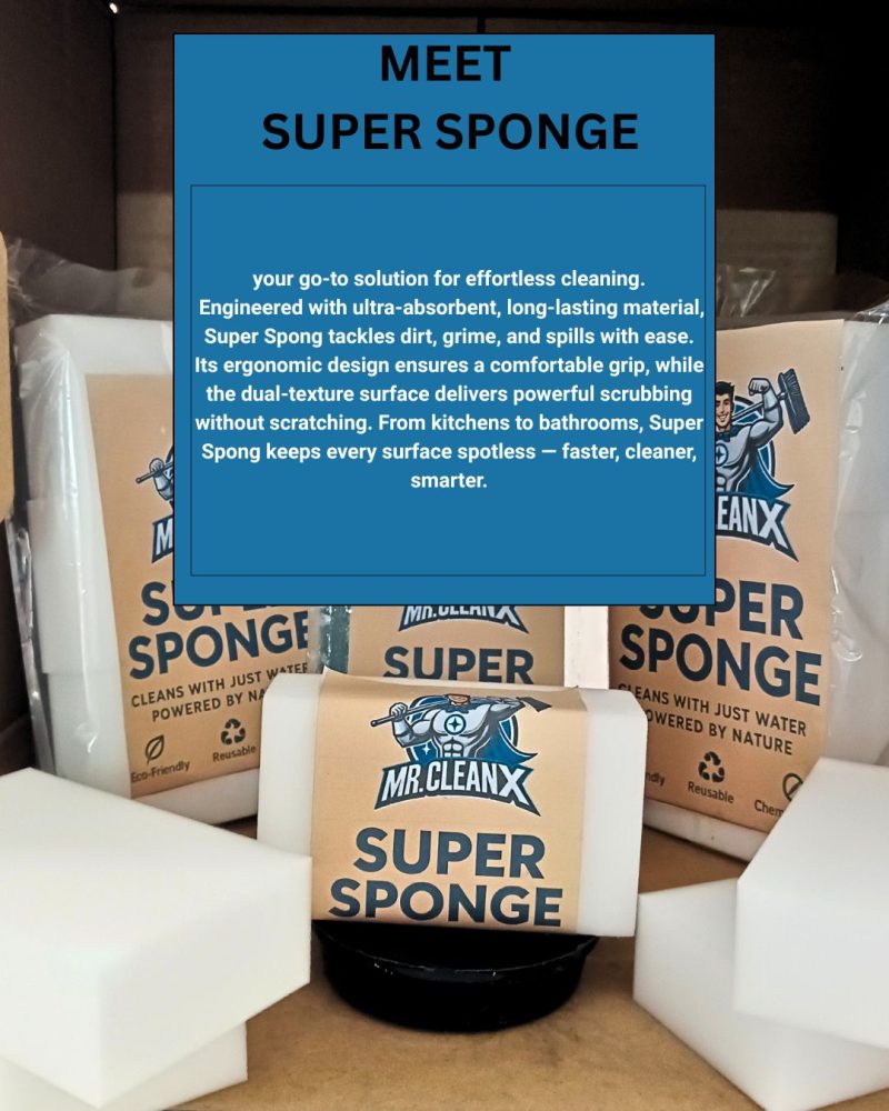 SUPER SPONGE – The Future of Effortless Cleaning - Mr CleanX