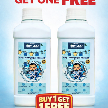 Tiny Leaf Baby Laundry Liquid Detergent, Pack of 2, Plant-Based, Hypoallergenic, Gentle for Sensitive Skin